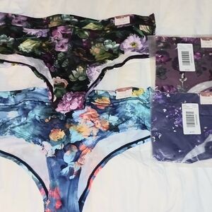 Cacique Floral Panties Set - Green , Blue, Purple (4 pairs) Size 18-20